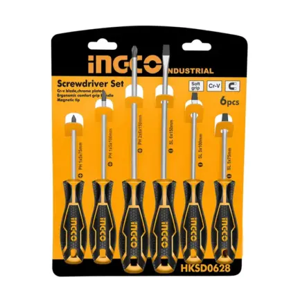 Set destornillador ingco ph/sl 6 piezas HKSD0628